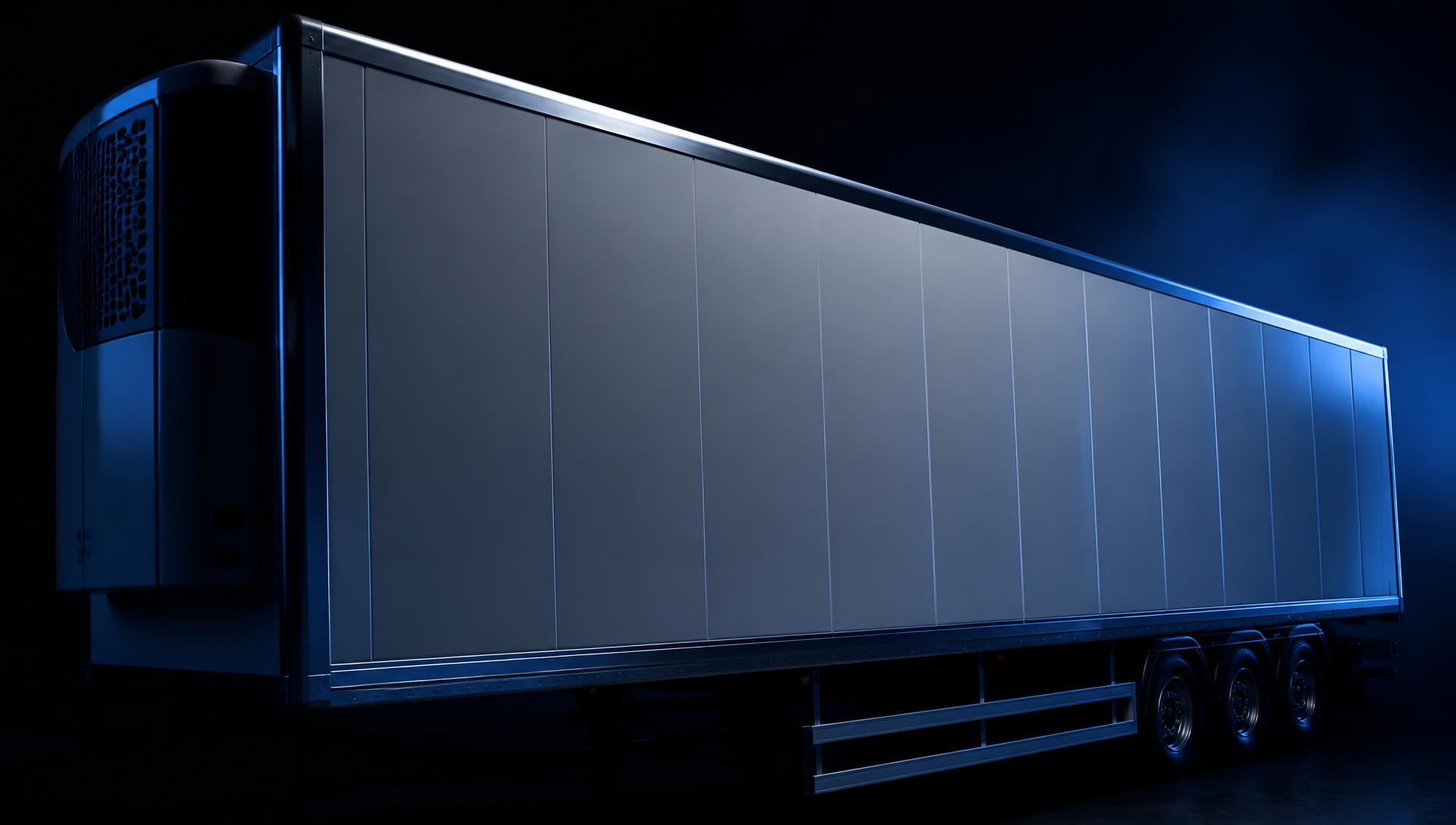Réparation d'une caisse polyester de camion 20 m³ dans l'atelier mobile